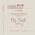 Licence commerciale à L'unité